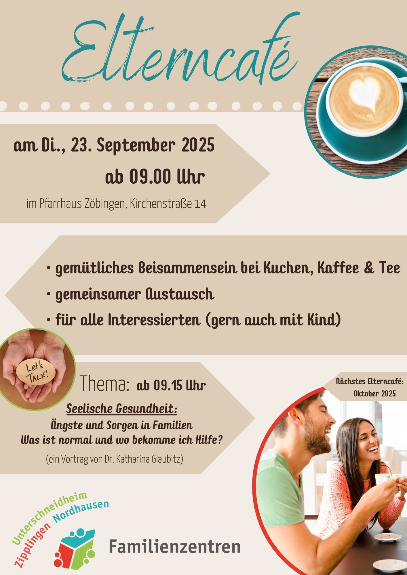 Nächstes Elterncafe nach der Sommerpause!