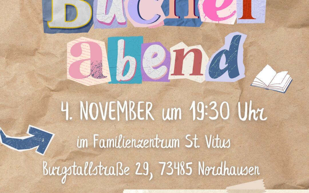 Herzliche Einladung zum Bücherabend am 4.11.2025