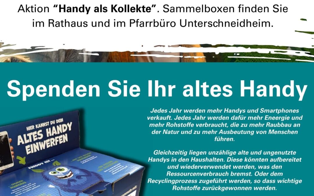 Spenden Sie ihr altes Handy