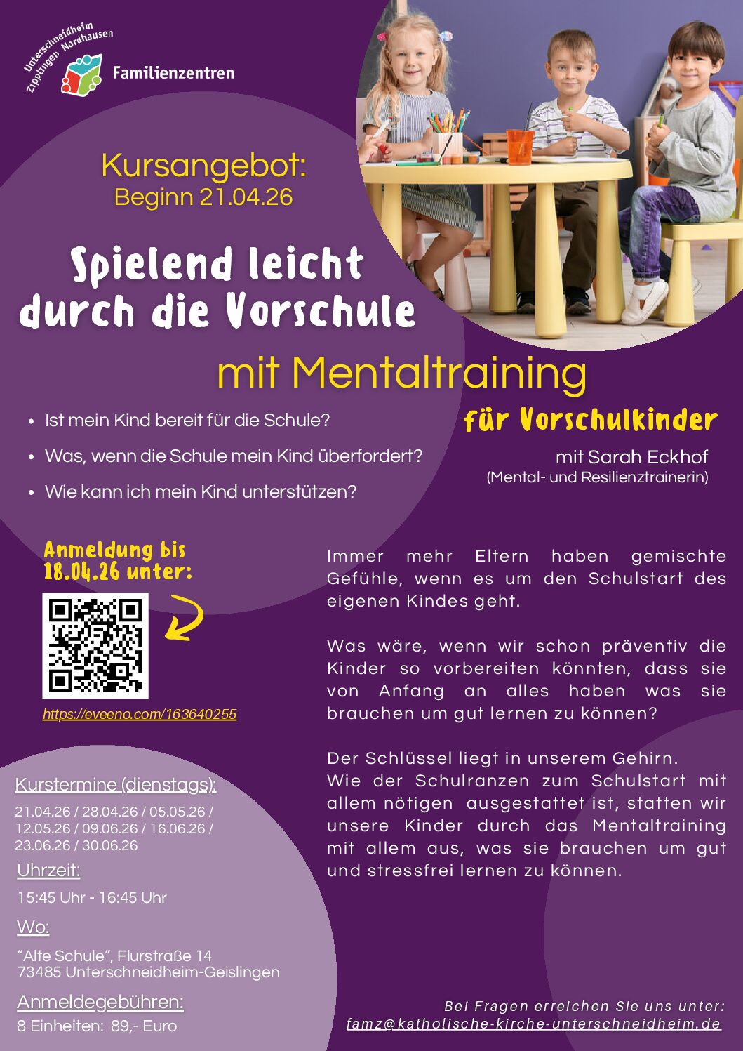 Mentaltraining für Vorschüler: Spielend leicht durch die Vorschule mit Sarah Eckhof