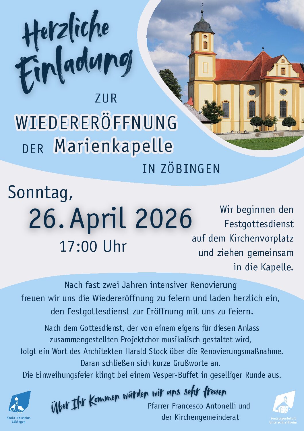 Herzliche Einladung zur Wiedereröffnung der Marienkapelle