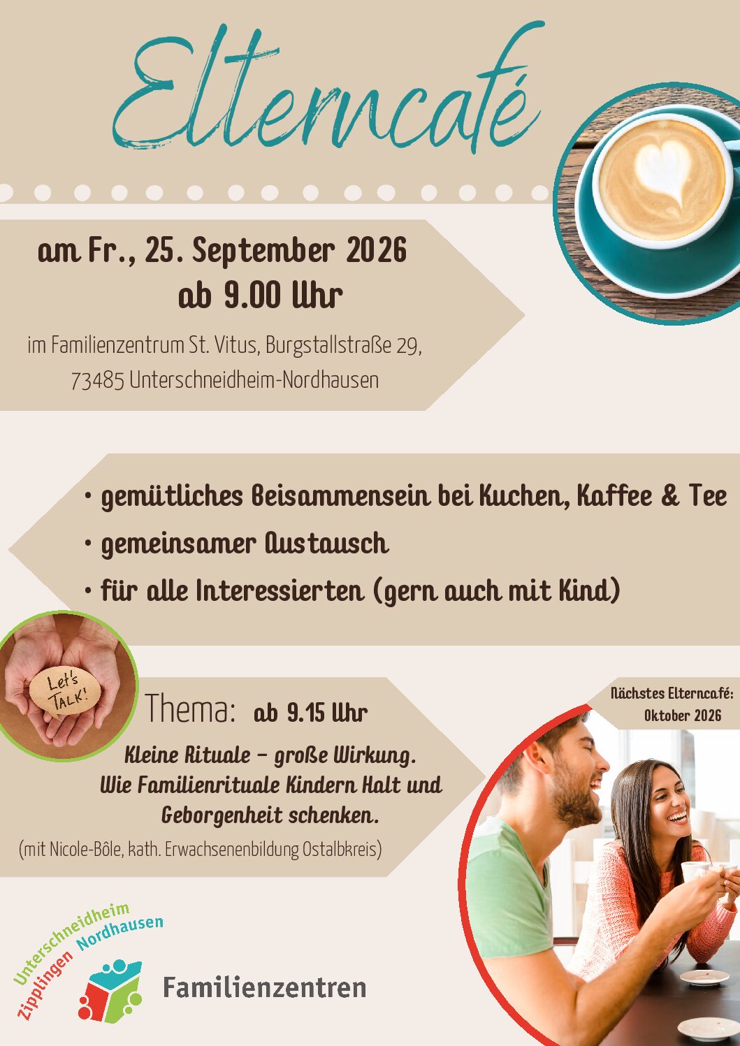 Elterncafé zum Thema: Familienrituale mit Nicole Bôle in Nordhausen