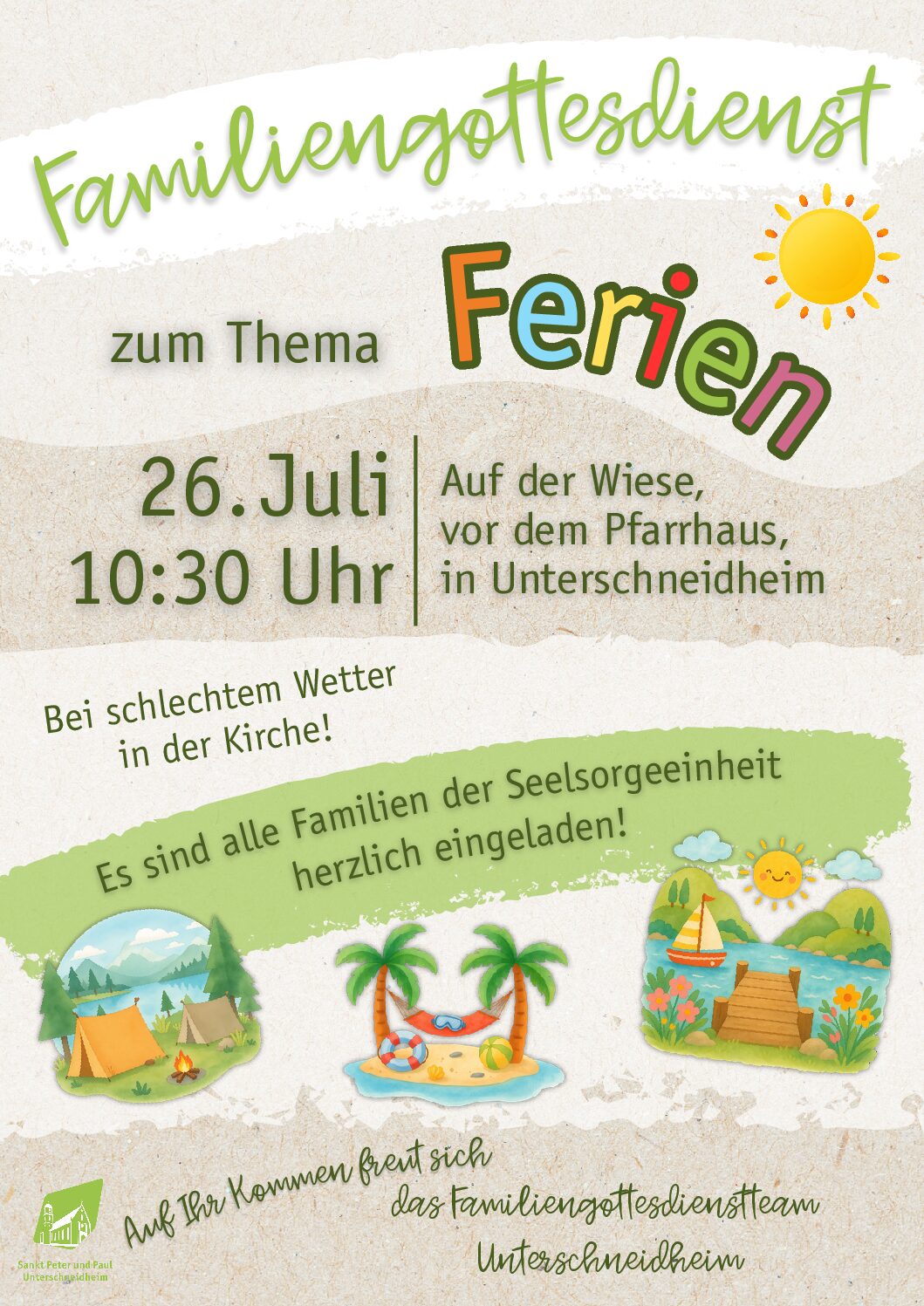 Familiengottesdienst zum Thema Ferien